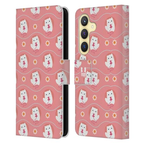 Funda Samsung S24 5G tipo libro para evitar arañazos con diseño de gatos