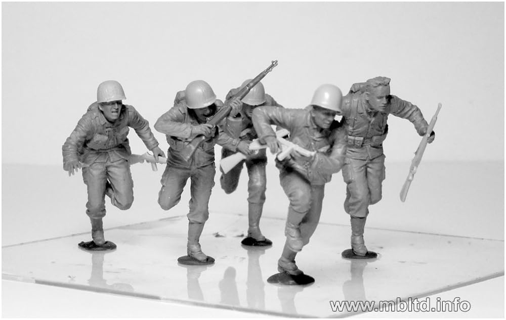Amazon | マスターボックス 1/35 アメリカ 歩兵突撃シーン+マシンガン