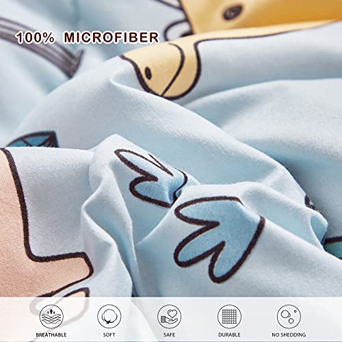 Joyreap 6 Piece Twin Size Bed In A Bag, Colorful Dinosaur On Light Blue, Soft Microfiber Comforter Set For Kids Boys N Girls (1 Comforter, 2 Pillow Shams, 1 Flat Sheet, 1 Fitted Sheet,1 Pillowcase) #TOP4