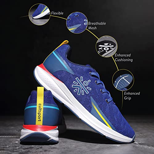Image of CULT Unisex Windblazer Running Shoes, Engineered Upper Mesh, Breathable, German Technology Insole for Cushioning, Compressed EVA Midsole for Higher Rebound, Reinforced Heel