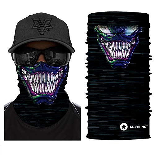 Image of Skull Face Mask Bandanas, Neck Gaiter, Headwear, Magic Scarf, Headband for dust Sun Wind