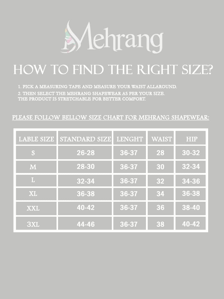 Image of Mehrang Stretchable Saree Shapewear Petticoat for Women, Cotton Blended,Petticoat,Skirts for Women,Shape Wear Dress for Saree