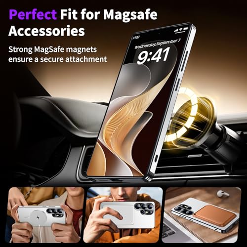Image of for Samsung Galaxy S24 Ultra Case, Heavy-Duty Slim Design Compatible with MagSafe, Strong Magnetic Shockproof Protection for Screen & Camera Cover Case for Samsung S24 Ultra,White