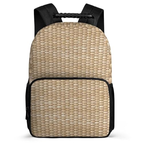 Wicker Large Capacity Backpack Reinforced Design with Adjustable Shoulder Straps