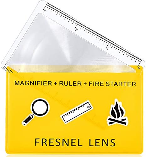 20 Pieces Fresnel Lens Credit Card Magnifier Pocket Plastic Ruler ...