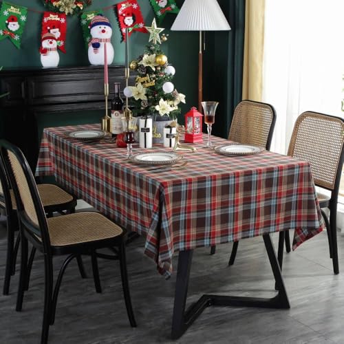 Nappe de table à manger anti-rayures grand format style vintage marron