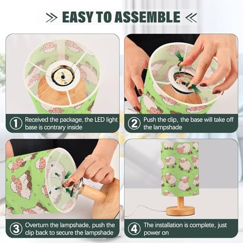 Lámpara de mesa oveja blanca LED para escritorio miniatura 4