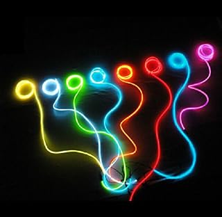 9ft Light Blue Neon Glowing Strobing Electroluminescent Wire