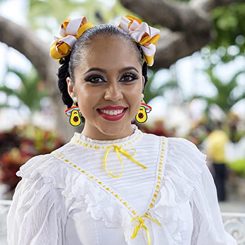 Mexican Fiesta Earrings Cinco De Mayo Earrings for Women Girls Beaded Piñata Sombrero Chili Avocado Dangle Earrings Mexican Independence Day Earrings Holiday Festive Party Jewelry Gifts2