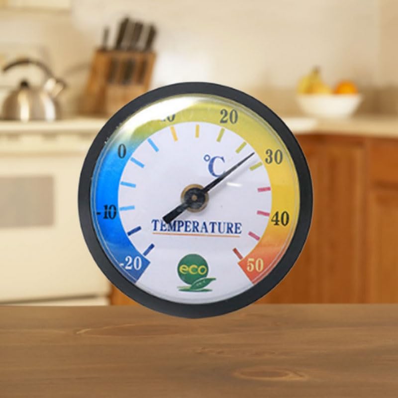 Dial Pointer Type Thermometer Wall Mounted Indoor Temperature Gauge for Office Study Rooms