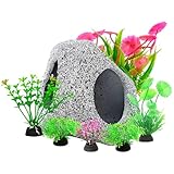 Genérico Decoraciones para Acuarios,Juego De De Cueva De Roca Cerámica para Peceras | Decoración para Acuario De Peces - para Betta Camarones Guppys Mascotas Acuáticas Agua Dulce Agua Salada