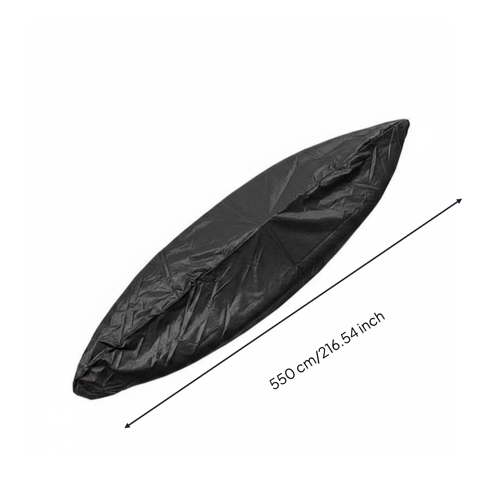 Outdoor Canopy Cover Fahrradbootabdeckung Oxford Stoff Wasserfest Staubschutz Sonnenstrahlenschutz für Transport Garten Lagerung, Schwarz, 5.1-5.5 Meter Boot