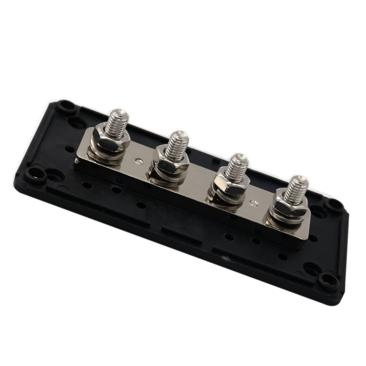 48v Dc Heavy Duty Bus Bar Power Distribution Block for Automotive and Applications Removable Wiring Module Black Base and Enclosure