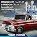 PIT66 Chrome Inside Door Handles & Window Cranks Set Compatible with Chevy & GMC Truck 1947-1966 Silver