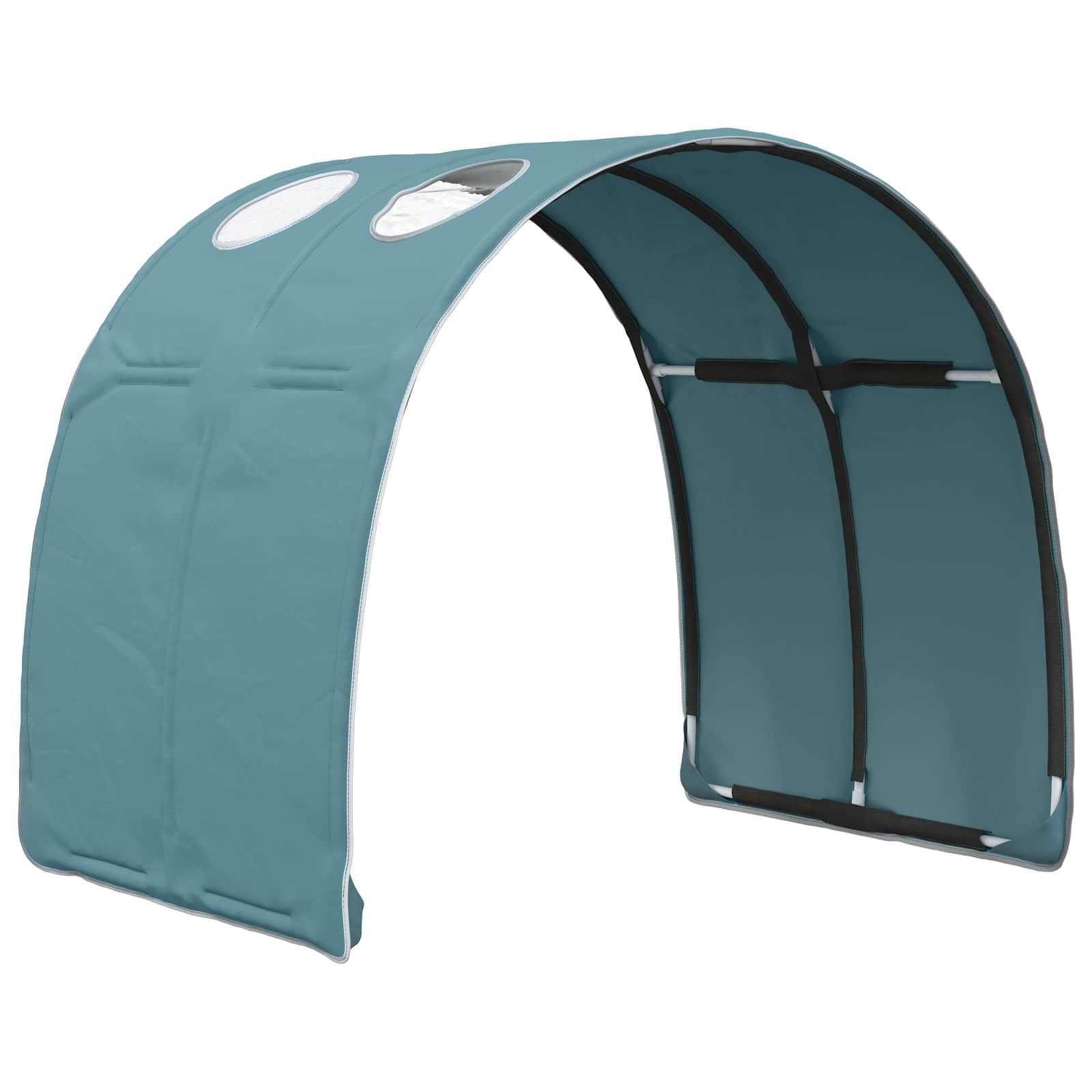vidaXL Bettunnel 2 STK. Himmelblau Polyester