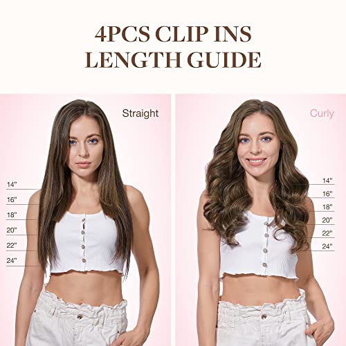 image for GOO GOO Clip in Hair Extensions Real Human Hair, Remy Human Hair Exten