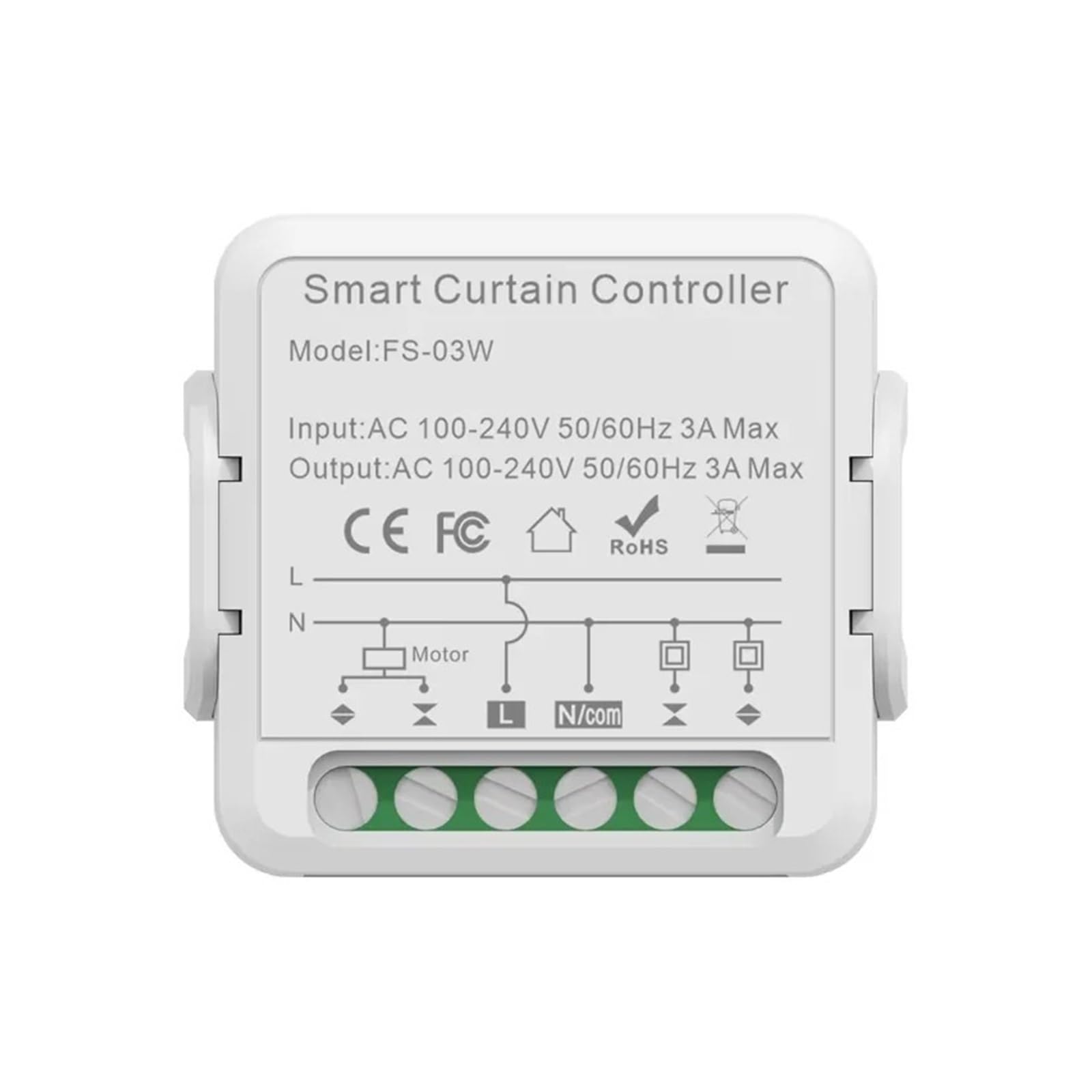 Módulo interruptor de cortina 3A for motores eléctricos de persianas enrollables(Wi)