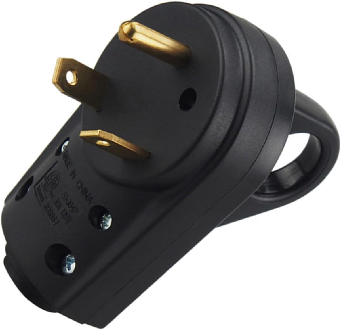 Rv Power Adapter 30amp Rv Plug Male Receptacle Outlet High Conductivity PVC