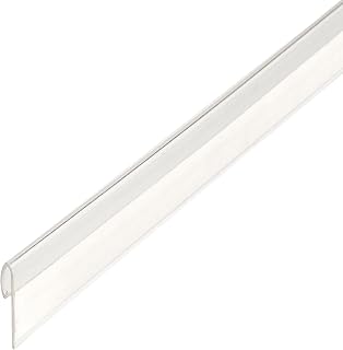 Outwater Plastic J Channel Fits Material 1/64 Inch Thick Clear Polyester Cap Moulding with Clear Adhesive 72 Inch Length Commercial Pack (Pack of 18, 108 Feet Total)
