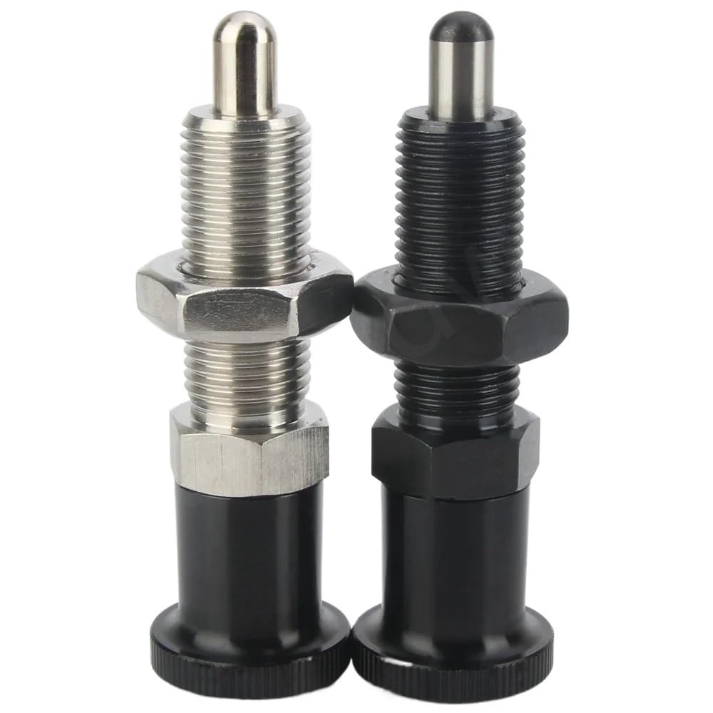 Émbolo indexador de cabeza redonda M12 con contratuerca de aluminio 1 pieza(QX212 BNK,M10L)