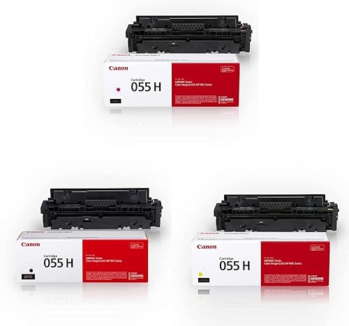 Miniatura 1 de Canon Tóner original, cartucho 055 magenta, alta capacidad (3018C001) 1 paquete de tóner original, cartucho 055 negro de tóner auténtico, cartucho