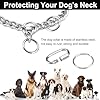 Collare a Strozzo da 65 cm, Collari per Cani a Catena con Gancio, Collare a Catena Cane in Acciaio Inossidabile, Collare per Cani a Catena in Metallo, per Cane Grandi Media per Allenamento