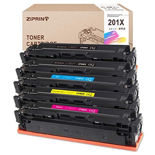 ZIPRINT 5 Kompatibel med HP 201X CF400X CF401X CF402X CF403X för tonerkassett HP Color Laserjet Pro MFP M277dw M277n M277 Laserjet Pro M252dw M252n M274n M274dn skrivare