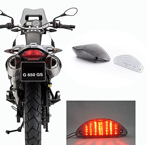 Compatible for BMW- F800GT, F800R, F800S, F800ST, R1200GS; R1200GS Adventure; Rear Lamp Brake Tail light Lens (Smoke Color, LED Taillight+ Built-in Turn Signal)