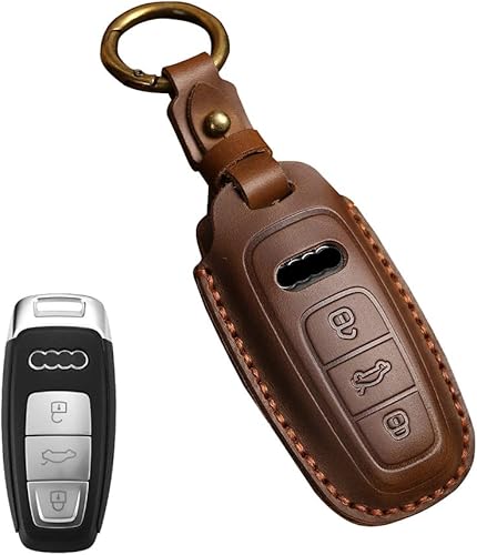 HIBEYO Funda para llavero para Audi A3 Q7 S3 S6 SQ7 RS6 S7 RS7 2020 2021 2022 para Audi A6 A7 A8 E-Tron Q8 SQ8 2018-2022