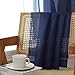 Aiyufeng Sheer Navy Blue Curtains 84 inch Length 2 Panels Set, Airy Soft-Touching Rod Pocket Voile Drapes for Living Room/Bedroom, Each 40W x 84L