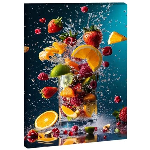 Impression sur toile de cuisine fruits 21x30cm avec cadre interne par XBTYKPB