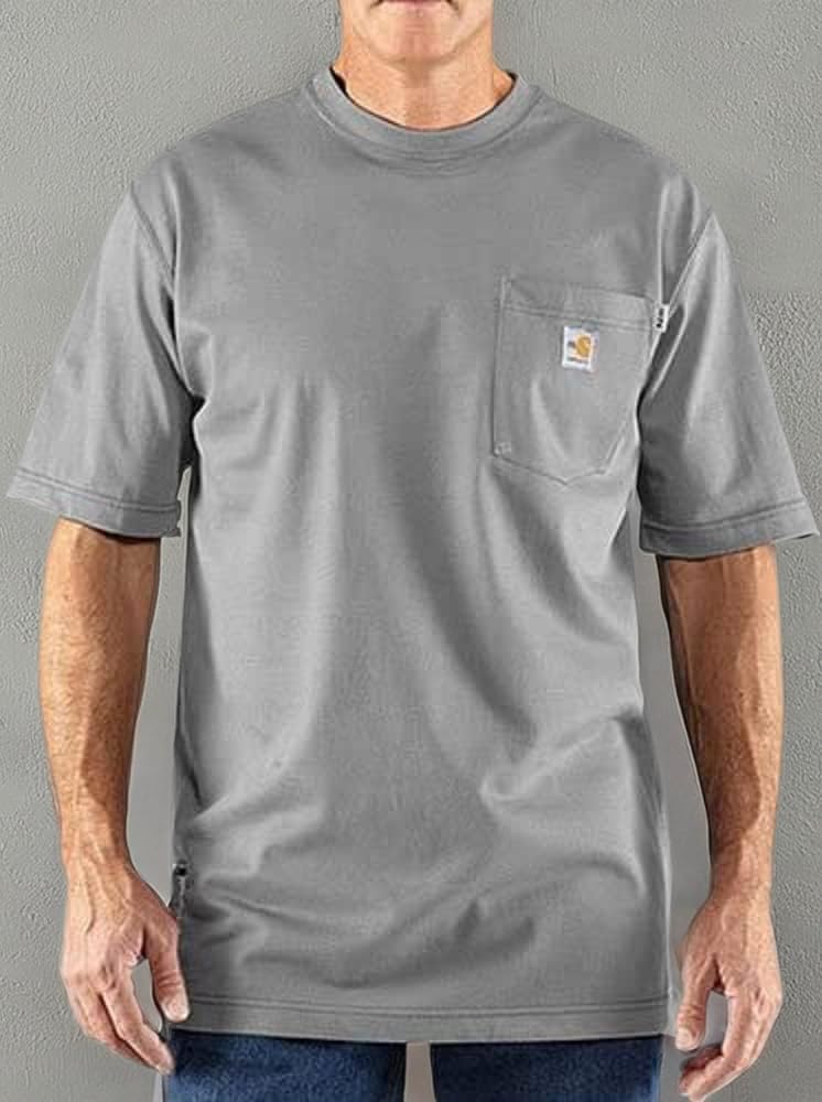 Carhartt Flame-Resistant Force Cotton Short-Sleeve T-Shirt Camiseta de Manga Corta de algodón Resistente al Fuego Hombre (Pack de 1)