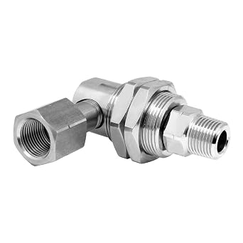 Mosmatic 33.463 Rotary Unions DGG Swivel 90 Degree G1 3/8" NPTF G2 G3/8" M
