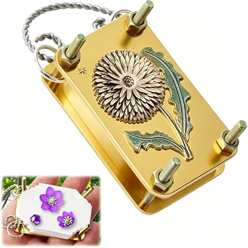 Mini Flower Press Miniature Flowers Press Kit Metal Pocket Flower Pressing with Secure Straps for Hikes DIY Crafts Gift for Plant Lovers
