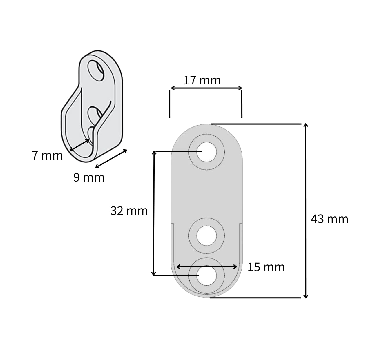 Gedotec Uchwyt na wieszak na ubrania, metalowy, matowy niklowany, nośność 50 kg, naścienny, owalny, srebrny