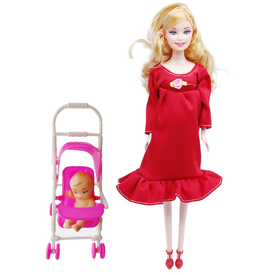COSYOO COSYOO Lightweight Interactive Babysitting Playset Supplies Multicolor Pregnant Doll Creative Fun Interactive Lightweight Simulated