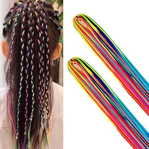 UILYNIU 64 Pcs Colourful Hair Braids Cover