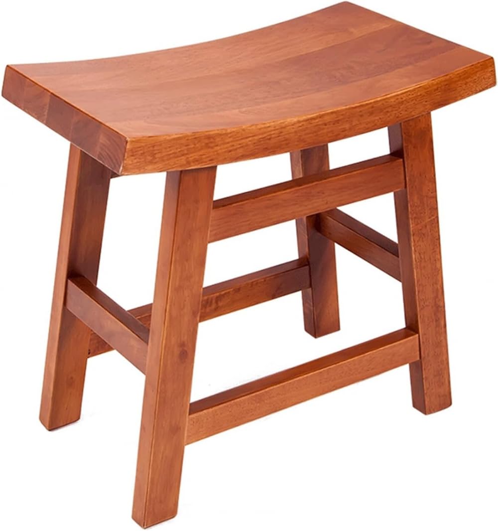 Taburete De Madera | Silla De Baño para Interior O Exterior | Silla De Baño para Personas Mayores, Antideslizante, Portátil Y para El Hogar.(Blanco)