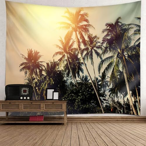Tenture paysage de cocotiers pour transformer une chambre adulte
