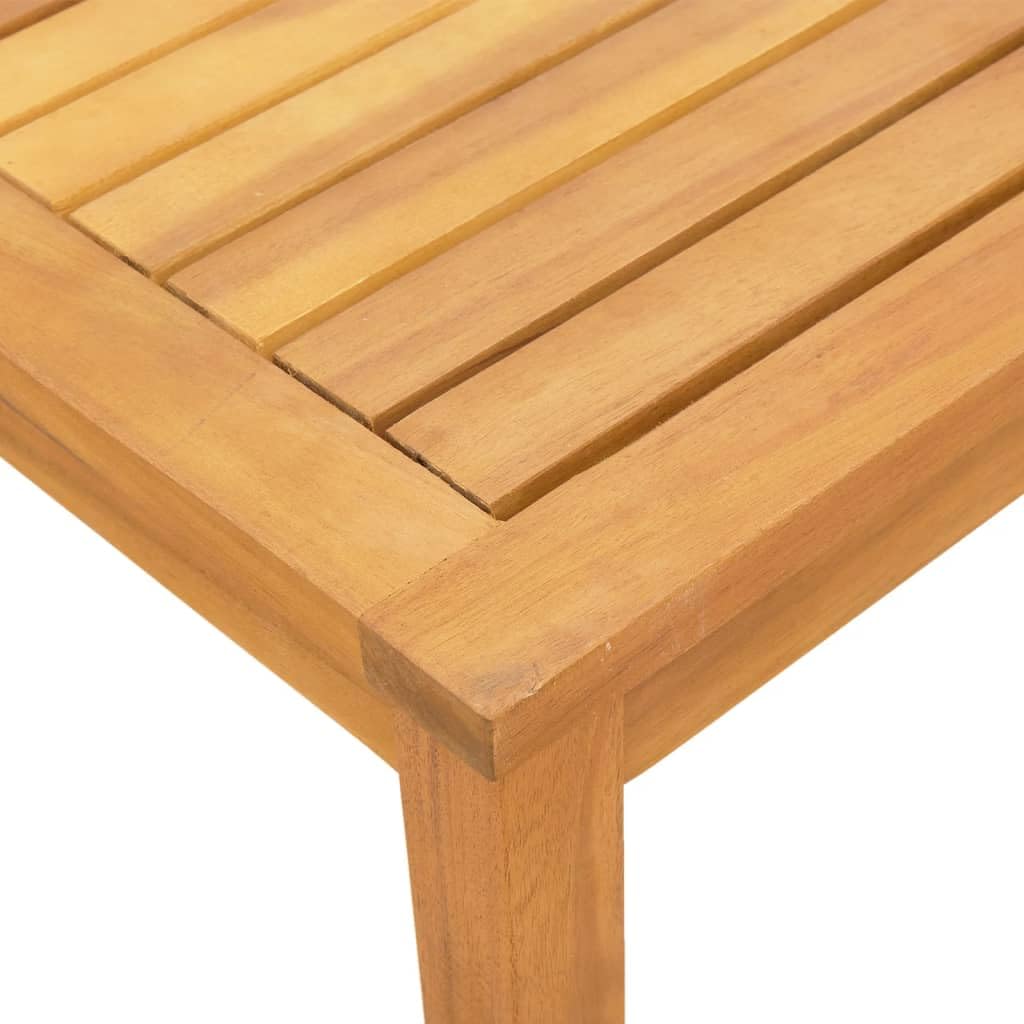 vidaXL Tumbonas 2 uds con Mesa Madera Maciza Acacia y textileno Crema, Tumbona de Exterior, Cama de día de Exterior, Chaise Longue de Exterior