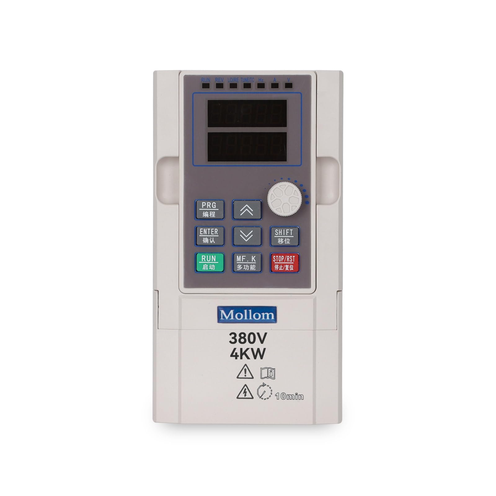 MOLLOM VFD 4KW 5HP 9A 380V Single or Three Phase Input to 3 Phase 0-3000 Hz Output Variable Frequency Drive Inverter for Spindle Motor CNC Speed