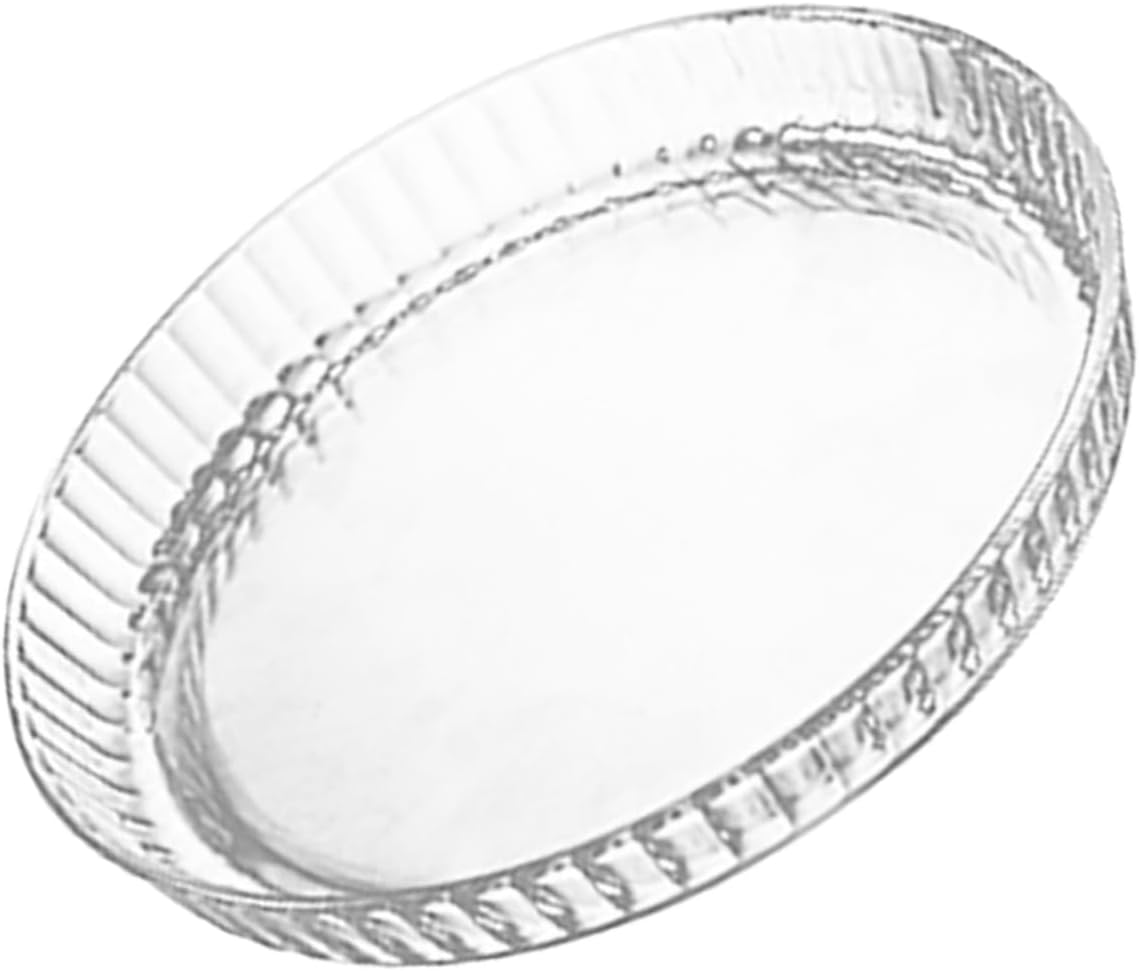 Zerodeko Heat-resistant Glass Pizza Tray Glass Baking Dish Reusable High Temp Baking Pan Microwave Oven Dishwasher Safe Kitchen Supplies