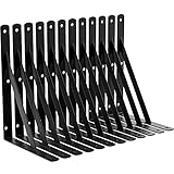 LEOPO 11 Inch Shelf Brackets for DIY Floating Shelf, Heavy Duty L Brackets, 90 Degree Triangle...
