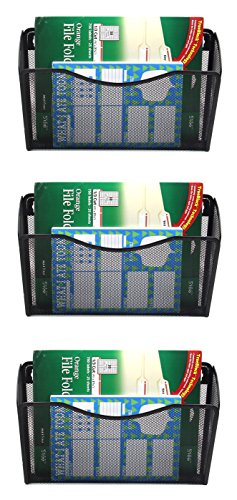 Easepres 8542018173 Mesh 3 Pockets Hanging File Organizer Vertical Wall File Holder Rack thumb #6