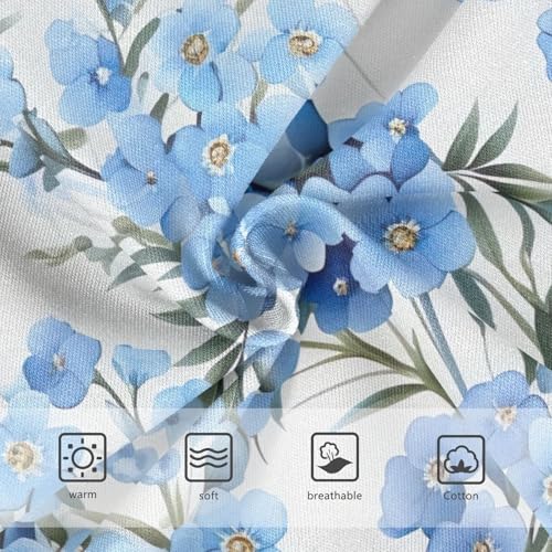 Elegant Flower Blue Toddler Girls Underwear, Girls Underwear Cotton, 2T–8 Years3