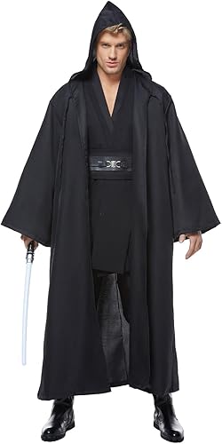 Miniatura 2 de Traje de adulto para disfraz Jedi, uniforme de Anakin (sin zapatos ni espada), versión negra