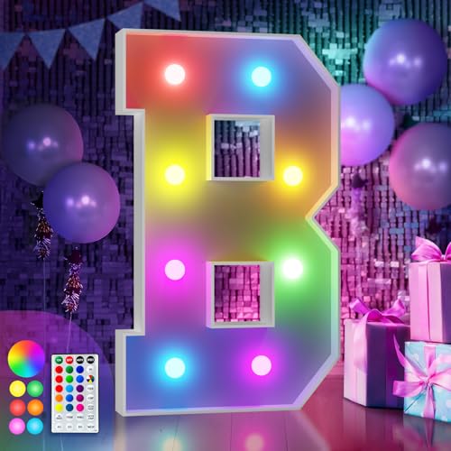 Image of Imprsv Colorful 3FT Marquee Letters B, 18 Colors Large Light up Letters