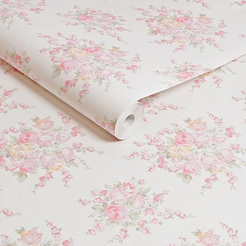 Shabby Chic by Rachel Ashwell Rose Blossom Pink Wallpaper by Graham & Brown - Image 3