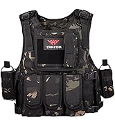 YAKEDA Outdoor Tactical Airsoft Vest Adjustable Fit Adult