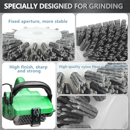 Shineboc Schleifbürsten,120 Körnung 120x100mm Nylonbürste, Polierbürste zum Holzverarbeitung, Grit Bürste Bristle Bürsten für Holz, Metall und Buntmetall